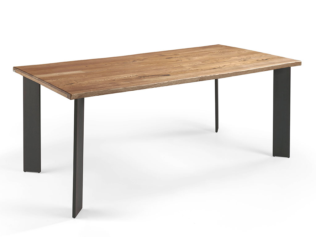 mesa comedor italia de fresno viejo y patas p-10