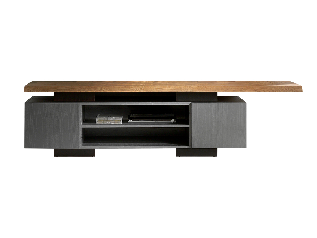 mueble tv esprit de 2 puertas con balda superior