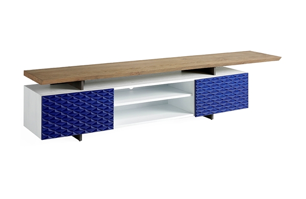 mueble tv dallas con 2 puertas piramides y balda superios