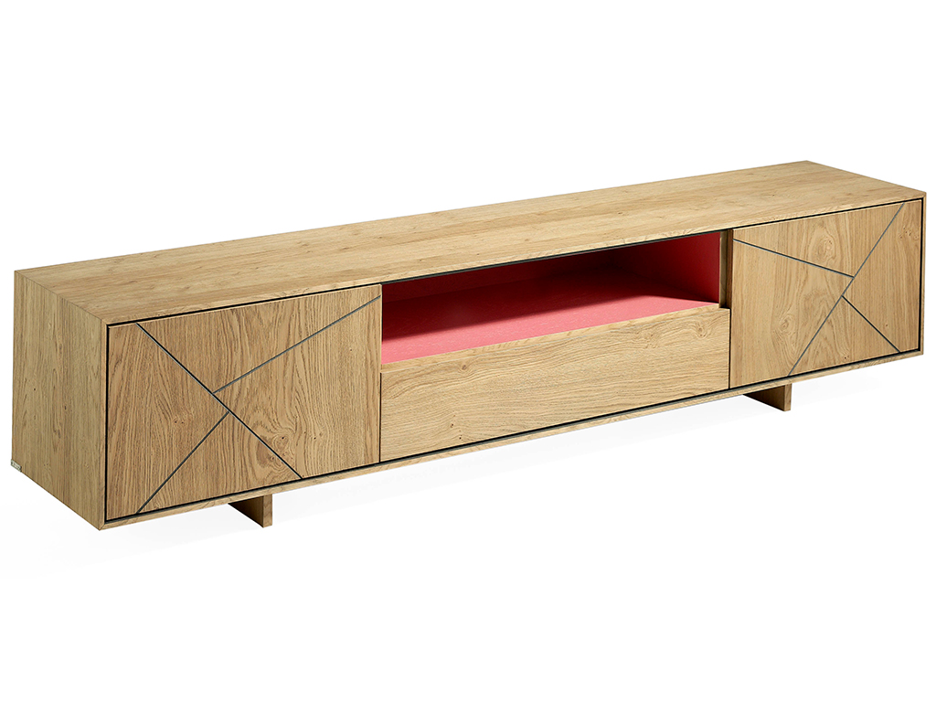 Mueble tv houston en roble marinado de casanova gandia