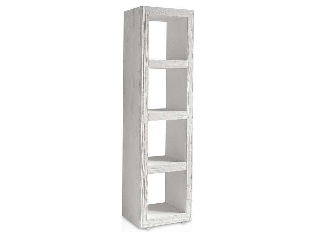 Estantería Madera Maciza De Pino Blanca 50 X 35 X 125,5 Cm