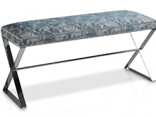 Suspirarte Metal Bench Upholstered with Fabric T-494