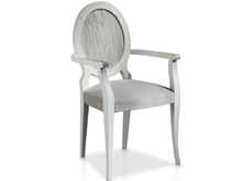 Evolución Upholstered Oval Armchair with Eroded Back T-475 