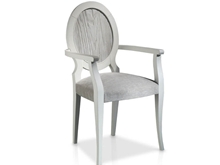 Fauteuil médaillon avec dossier rayé rembourré T-475 Evolución