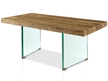 MESA COMEDOR ROMA PATAS DE CRISTAL